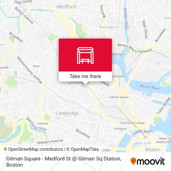 Gilman Square - Medford St @ Gilman Sq Station map