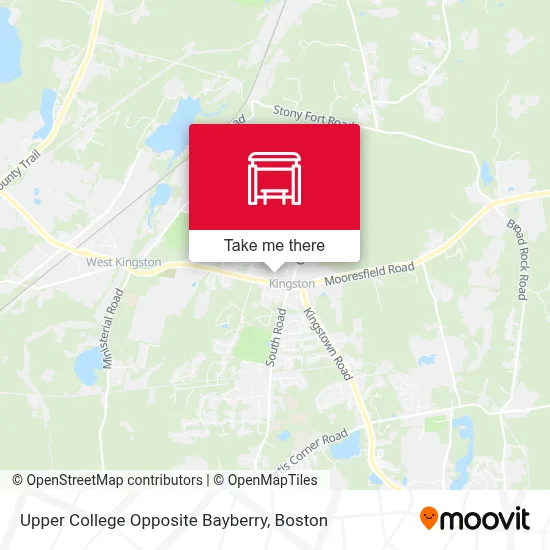 Upper College Opposite Bayberry map