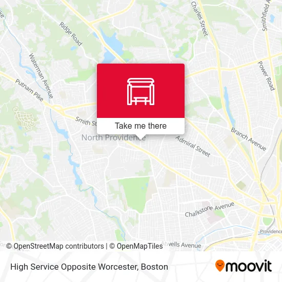 High Service Opposite Worcester map