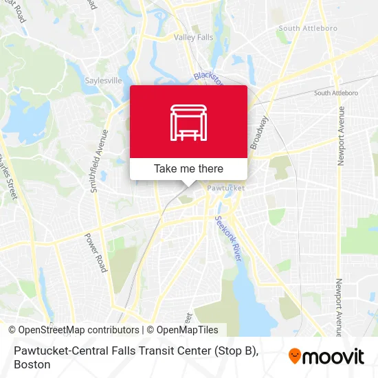 Pawtucket-Central Falls Transit Center (Stop B) map