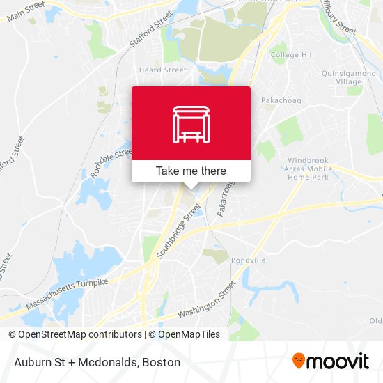 Mapa de Auburn St + Mcdonalds