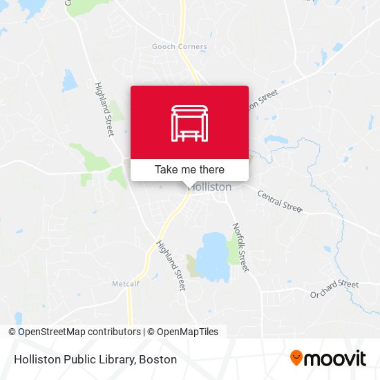 Holliston Public Library map