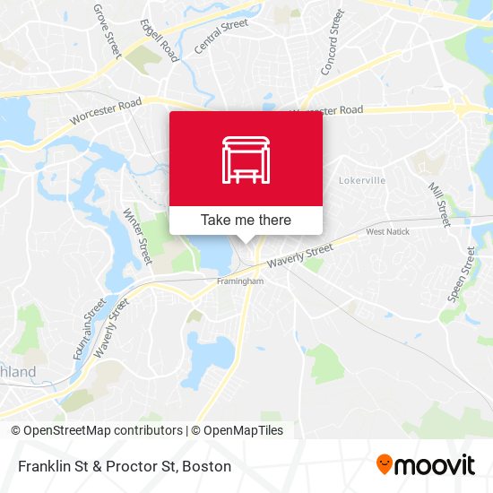 Franklin St & Proctor St map