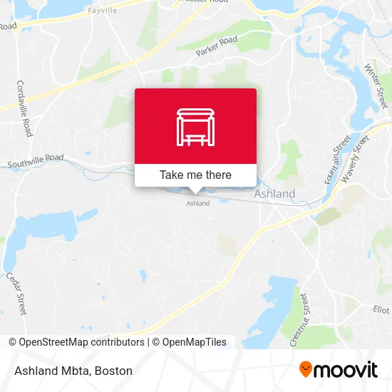 Ashland Mbta map