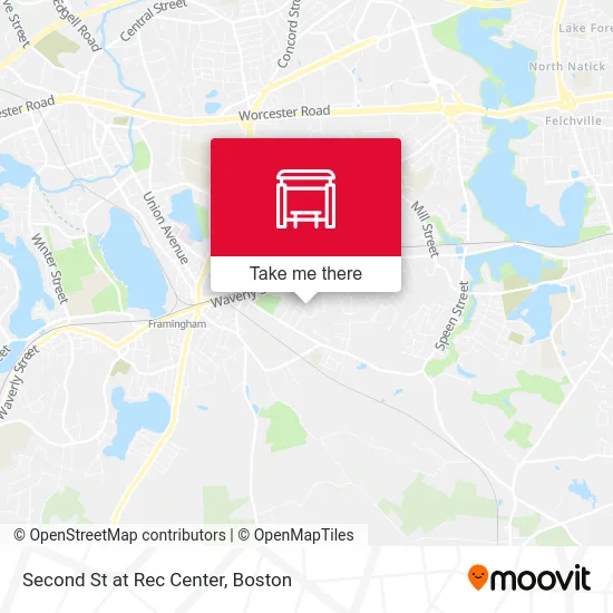 Second St at Rec Center map