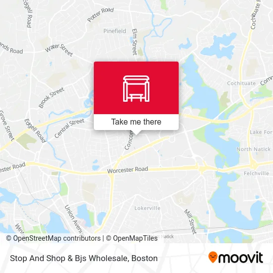 Stop And Shop & Bjs Wholesale map