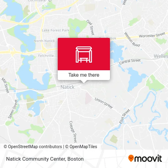 Natick Community Center map