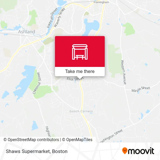 Shaws Supermarket map