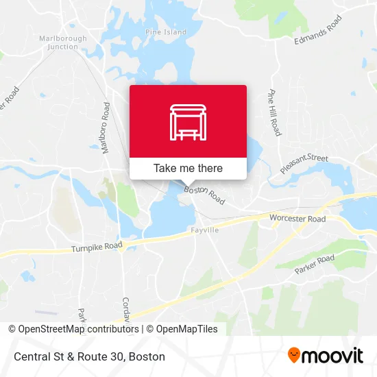 Central St & Route 30 map