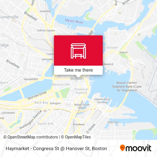 Mapa de Haymarket - Congress St @ Hanover St