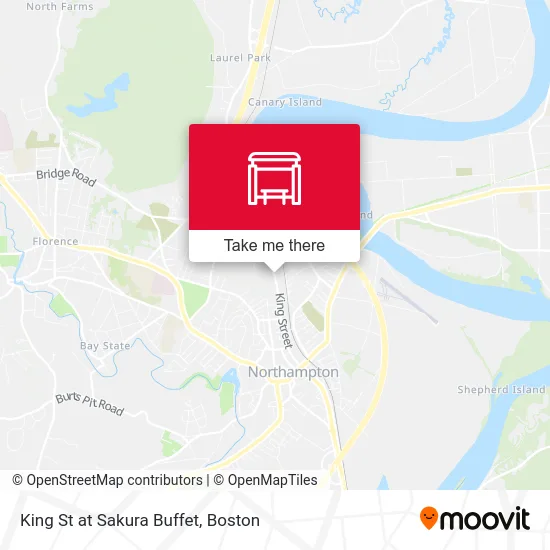 King St at Sakura Buffet map