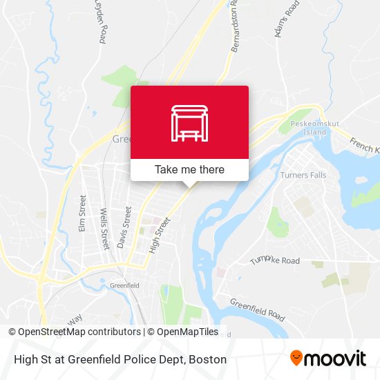 High St at Greenfield Police Dept map