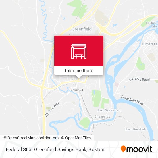 Mapa de Federal St at Greenfield Savings Bank