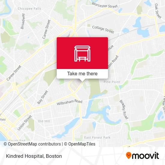 Kindred Hospital map