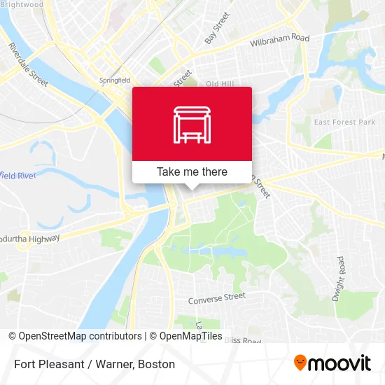 Fort Pleasant / Warner map