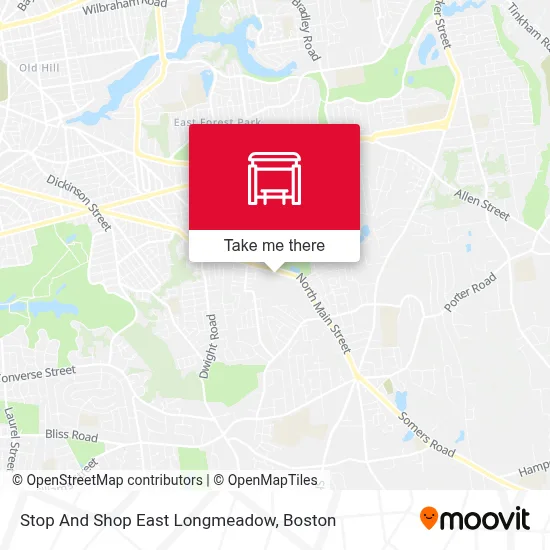 Stop And Shop East Longmeadow map