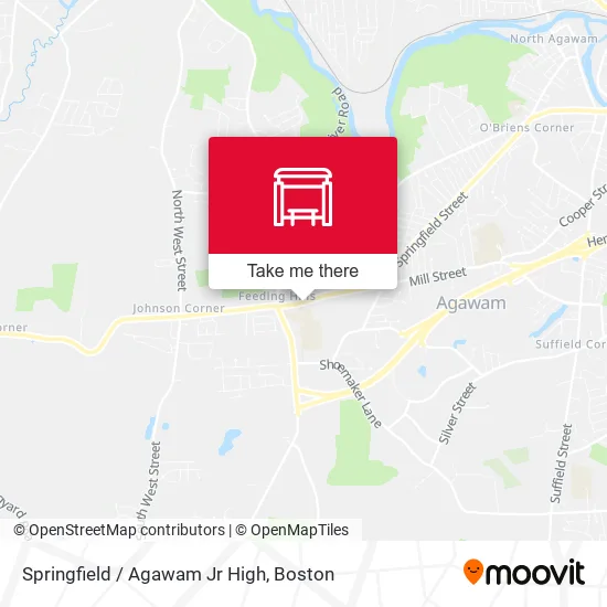 Springfield / Agawam Jr High map