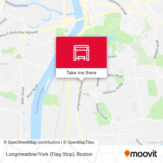 Longmeadow/York (Flag Stop) map