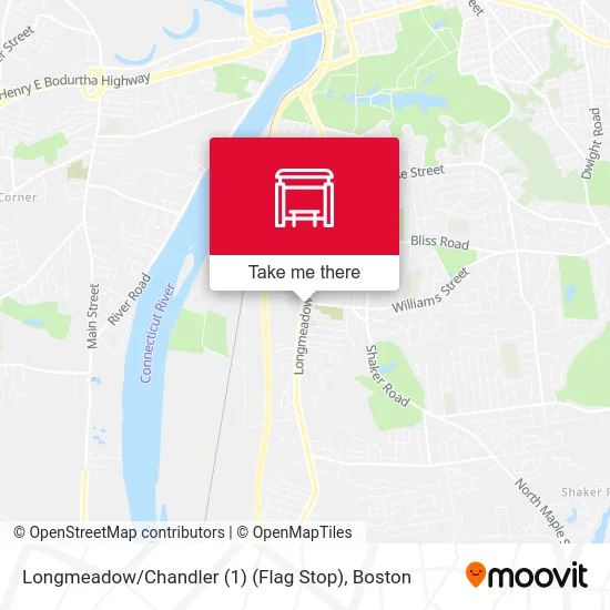 Longmeadow / Chandler (1) (Flag Stop) map