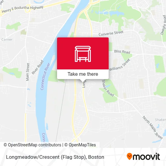 Longmeadow / Crescent (Flag Stop) map