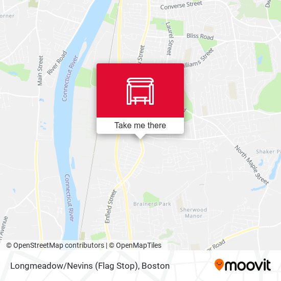Longmeadow/Nevins (Flag Stop) map