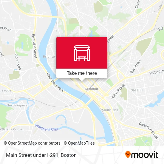 Main Street under I-291 map