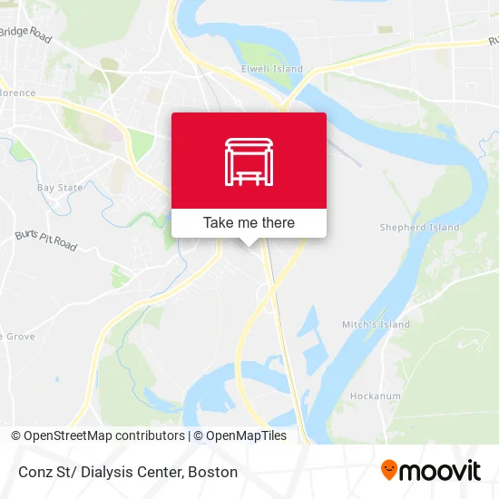 Conz St/ Dialysis Center map