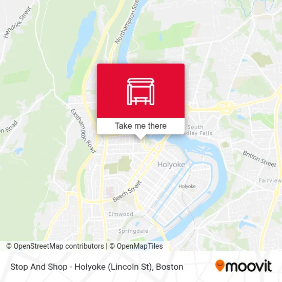 Stop And Shop - Holyoke (Lincoln St) map