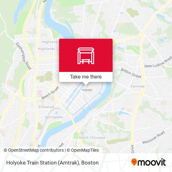 Mapa de Holyoke Train Station (Amtrak)
