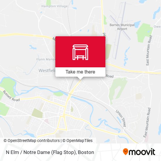 N Elm / Notre Dame (Flag Stop) map