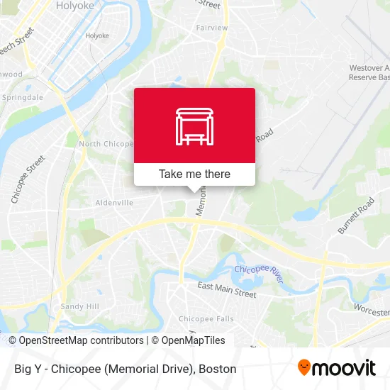 Big Y - Chicopee (Memorial Drive) map