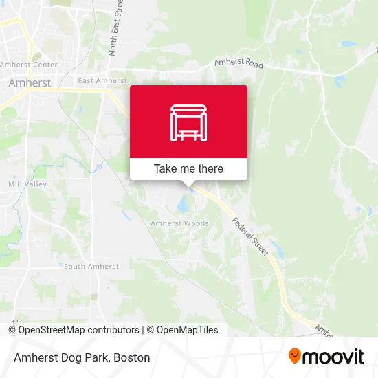 Amherst Dog Park map