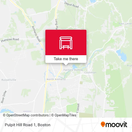 Pulpit Hill Road 1 map