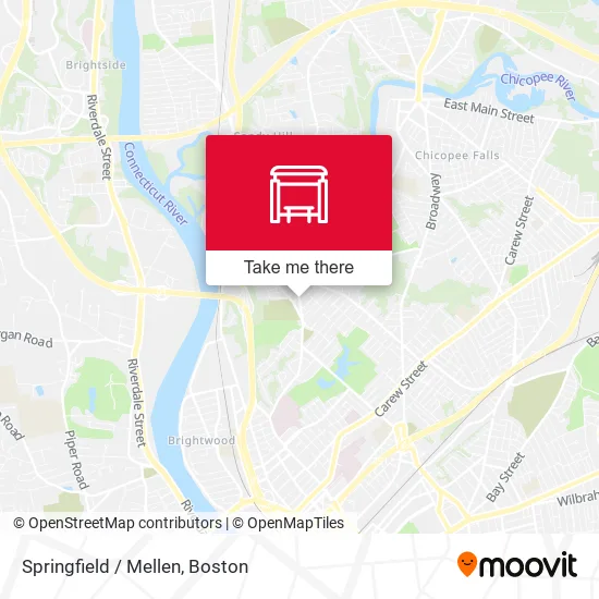 Springfield / Mellen map