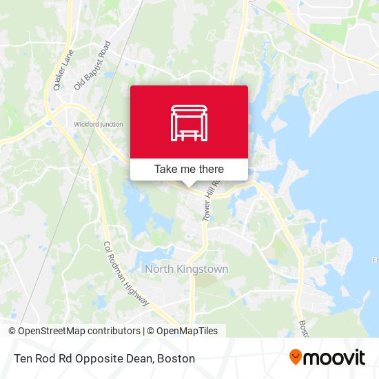 Ten Rod Rd Opposite Dean map