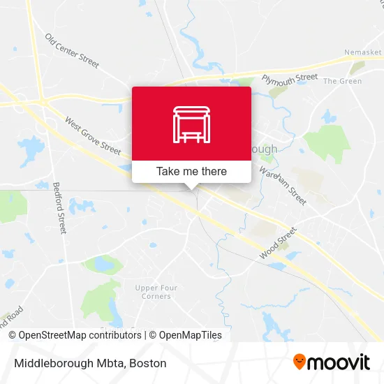 Middleborough Mbta map