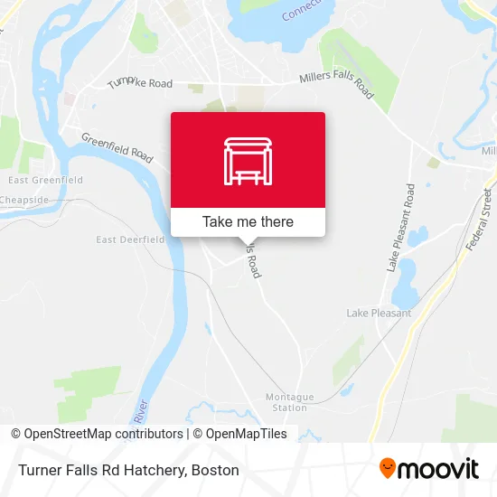 Turner Falls Rd Hatchery map