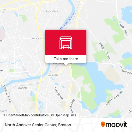 North Andover Senior Center map