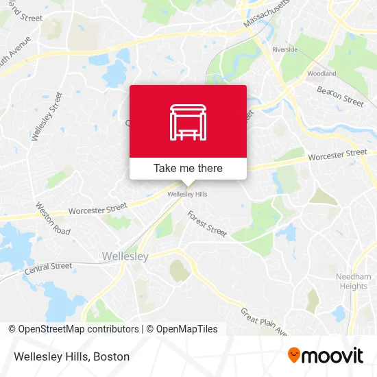 Wellesley Hills map