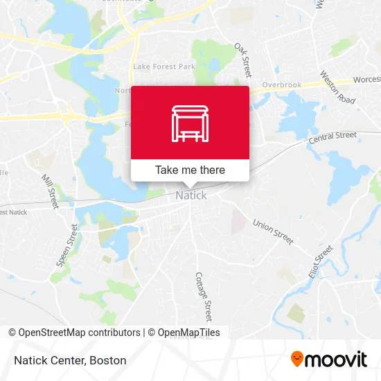 Natick Center map