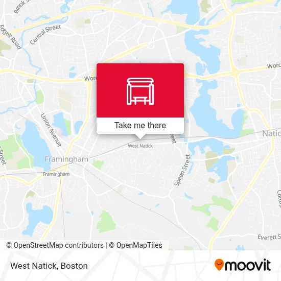 West Natick map