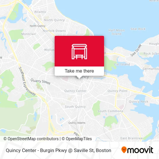 Quincy Center - Burgin Pkwy @ Saville St map
