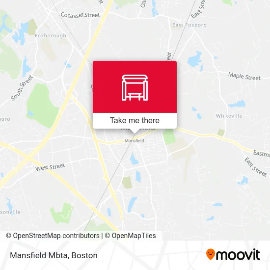 Mansfield Mbta map