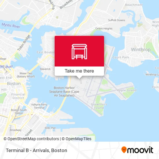 Terminal B - Arrivals map