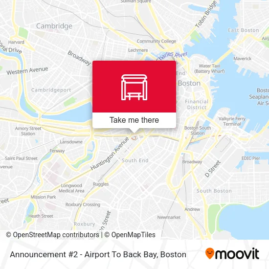 Announcement #2 - Airport To Back Bay map