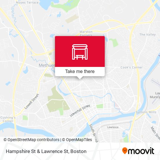 Hampshire St & Lawrence St map