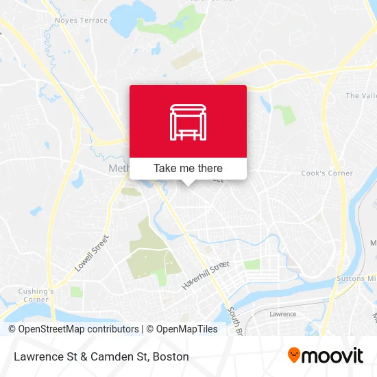 Lawrence St & Camden St map
