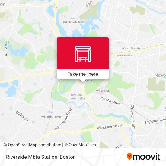 Riverside Mbta Station map