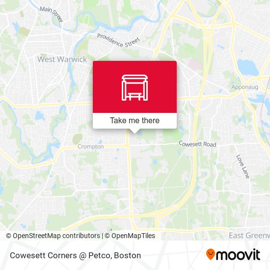 Cowesett Corners @ Petco map