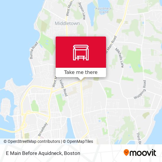 E Main Before Aquidneck map